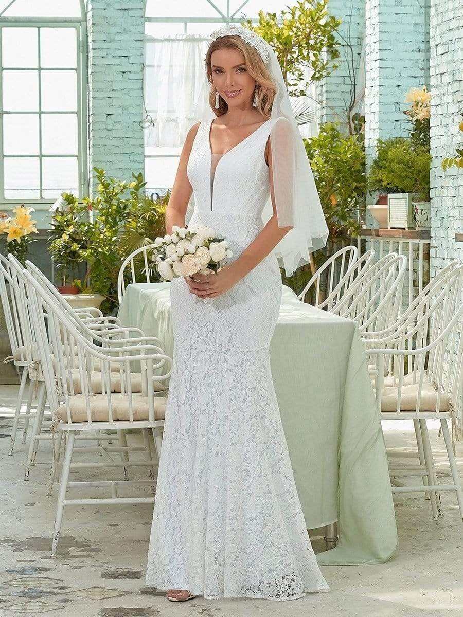 White Lace Wedding Gown