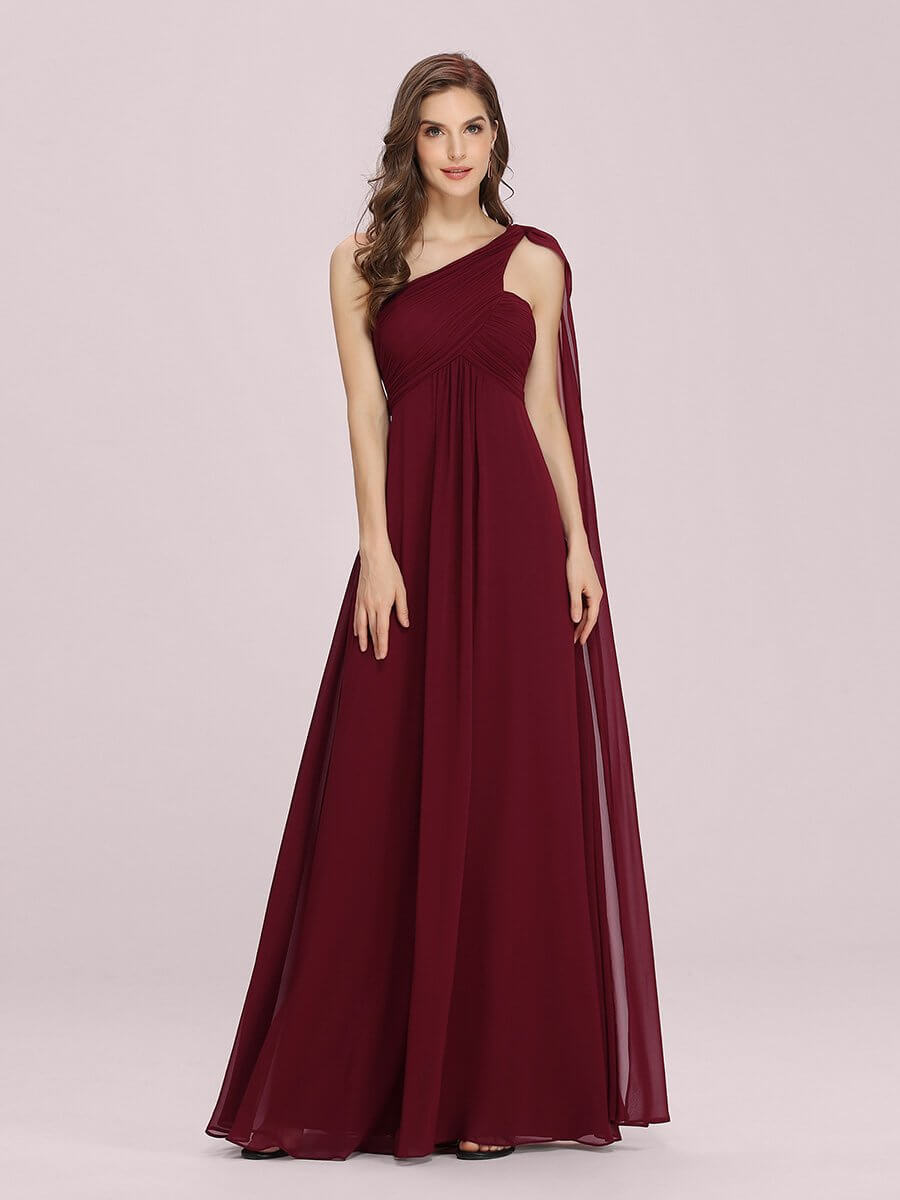 ey9816bd one shoulder burgundy long evening gown eternally yours