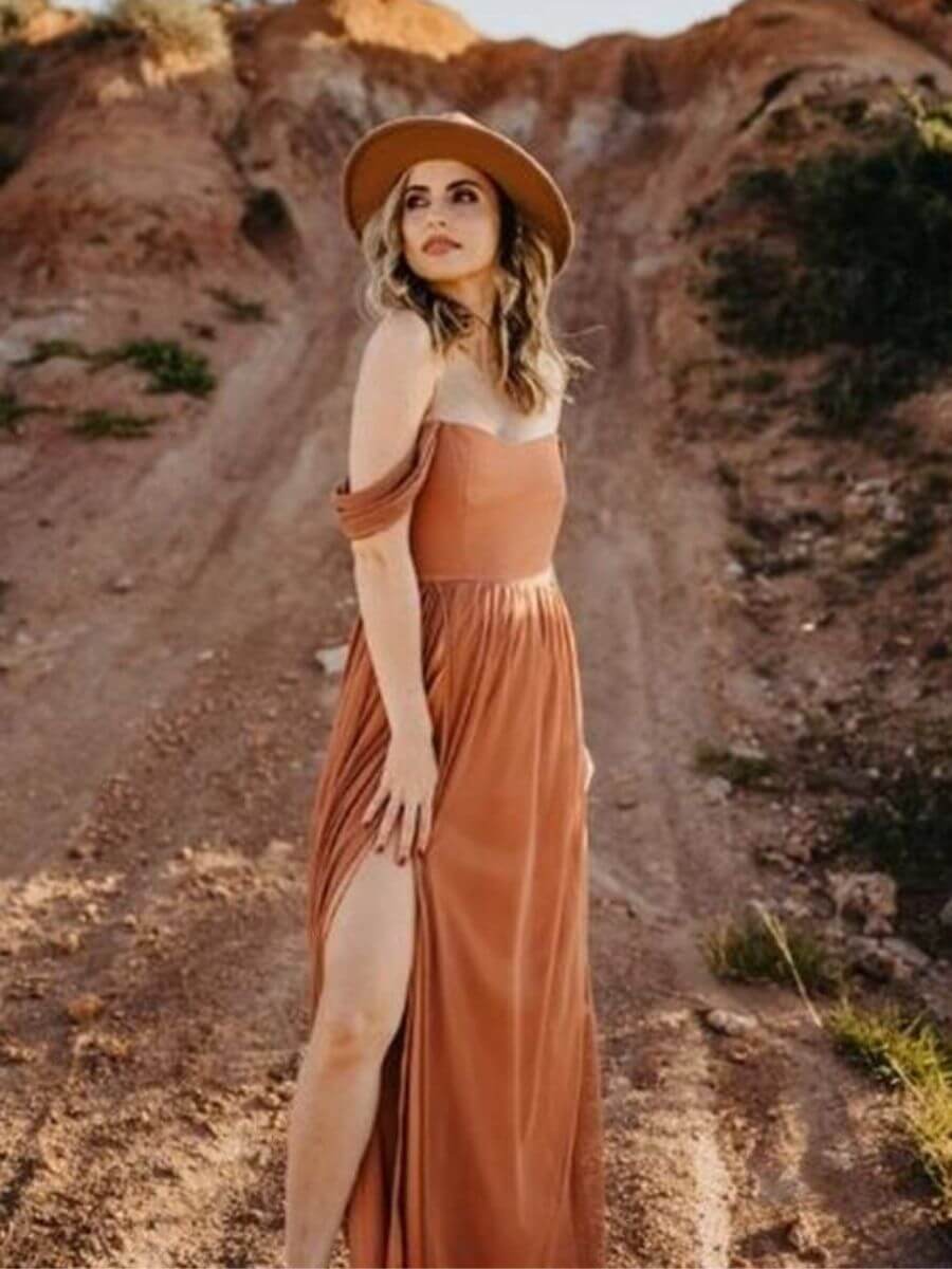 ey2101-hn-1 off shoulder bridesmaid dress eternally yours