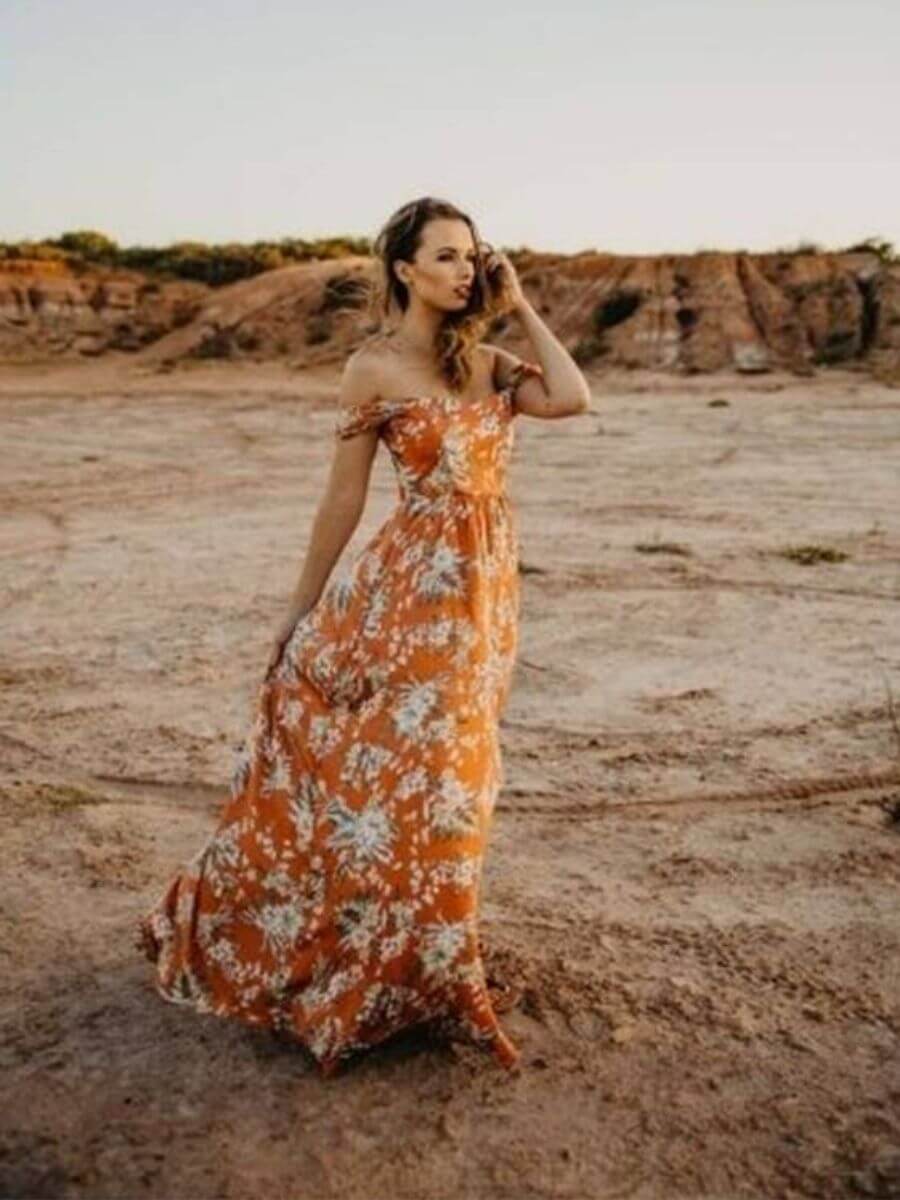 ey2123-hn- floral off shoulder hoiden bridesmaid dress eternally yours