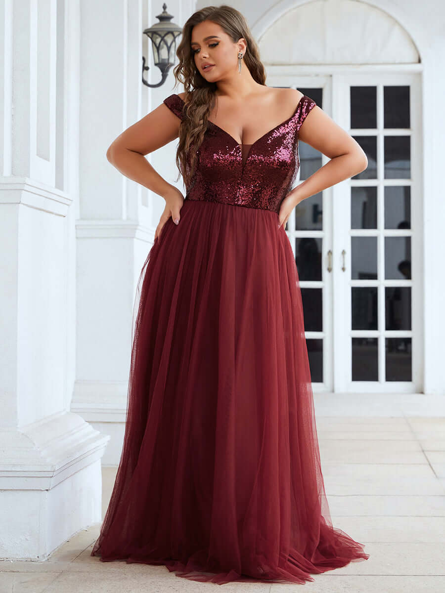ey0277bd sequins and tulle burgundy long evening gown eternally yours ey0277bd sequins and tulle burgundy long evening gown eternally yours