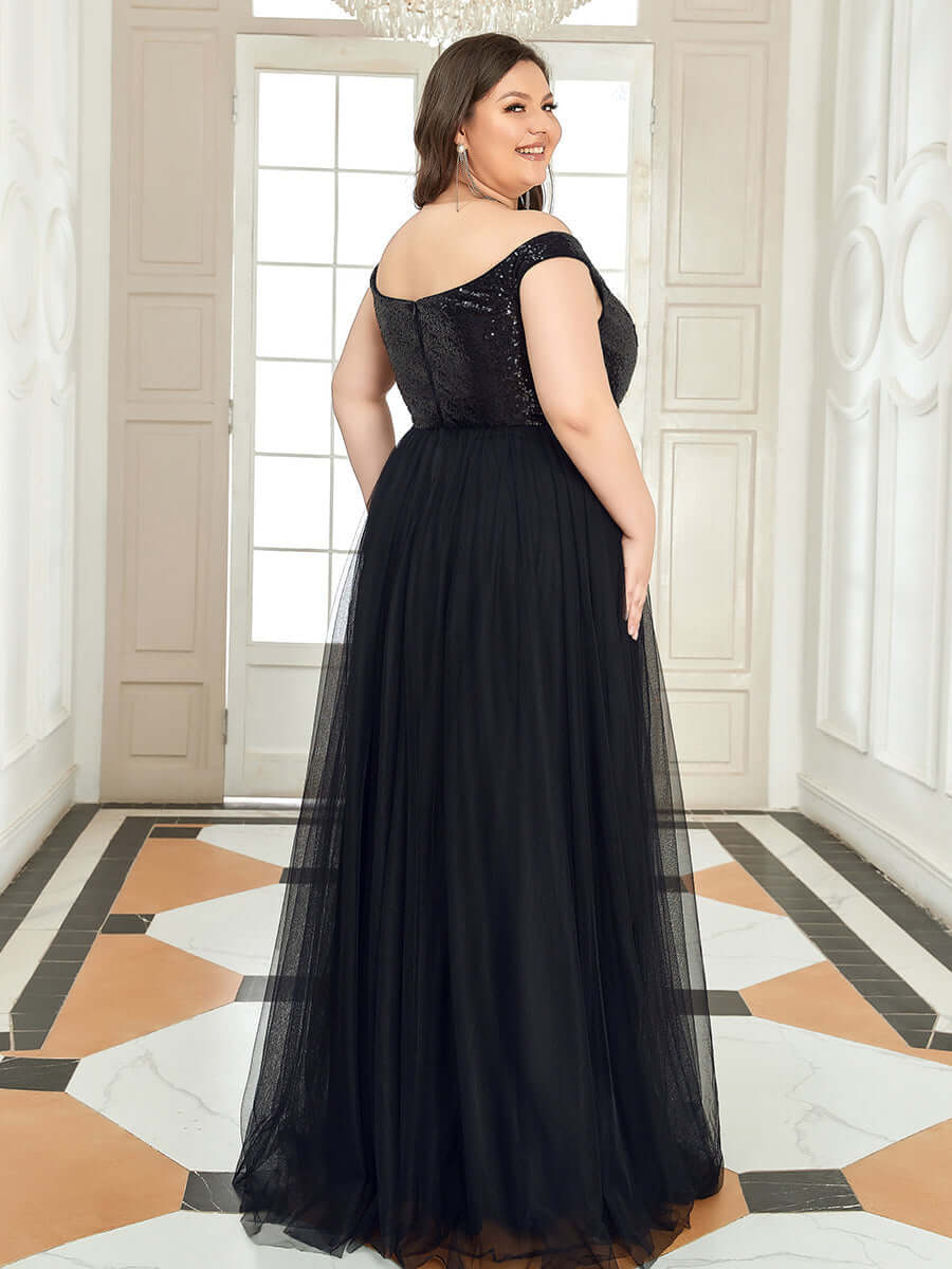 ey0277bd sequins and tulle black long evening gown eternally yours ey0277bd sequins and tulle black long evening gown eternally yours