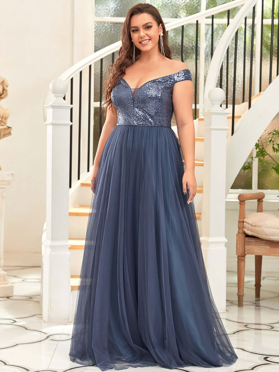 ey0277bd sequins and tulle dusty navy blue long evening gown eternally yours ey0277bd sequins and tulle dusty navy blue long evening gown eternally yours