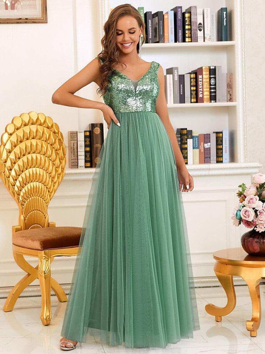 ey0277bd sequins and tulle green long evening gown eternally yours ey0277bd sequins and tulle green long evening gown eternally yours