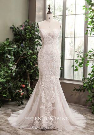 ey4243-hf mermaid lace and tulle helen fontaine wedding gown eternally yours