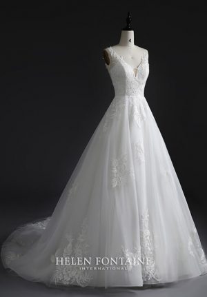 ey4252-hf lace and tulle a-line helen fontaine wedding gown eternally yours