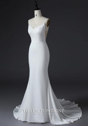 ey4265-hf classic spandex mermaid helen fontaine wedding gown eternally yours