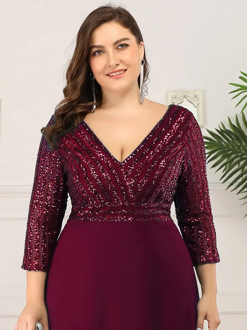 ey0751bd sequins and chiffon plus size burgundy long evening gown eternally yours ey0751bd sequins and chiffon plus size burgundy long evening gown eternally yours
