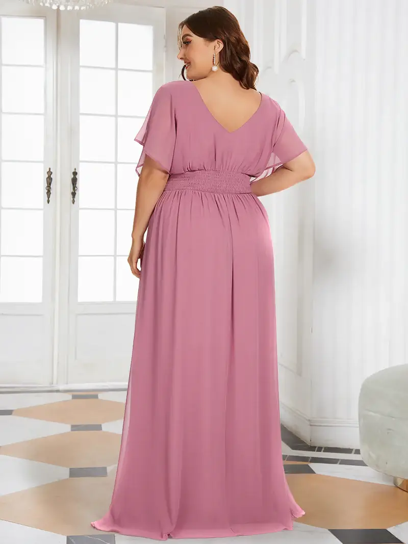 ey7851od plus size pink orchid chiffon long evening gown with soft sleeves eternally yours ey7851od plus size pink orchid chiffon long evening gown with soft sleeves eternally yours