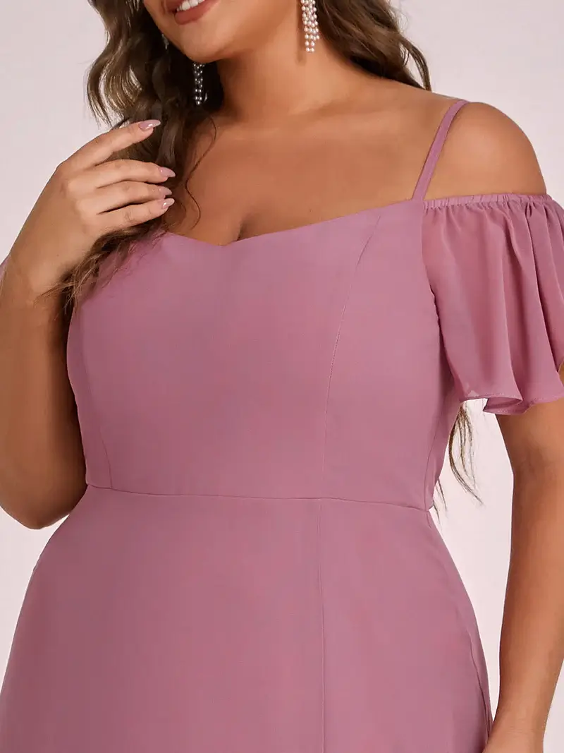 ey0237 soft ruffle off shoulder pink purple orchid long evening gown with slit eternally yours ey0237 soft ruffle off shoulder pink purple orchid long evening gown with slit eternally yours