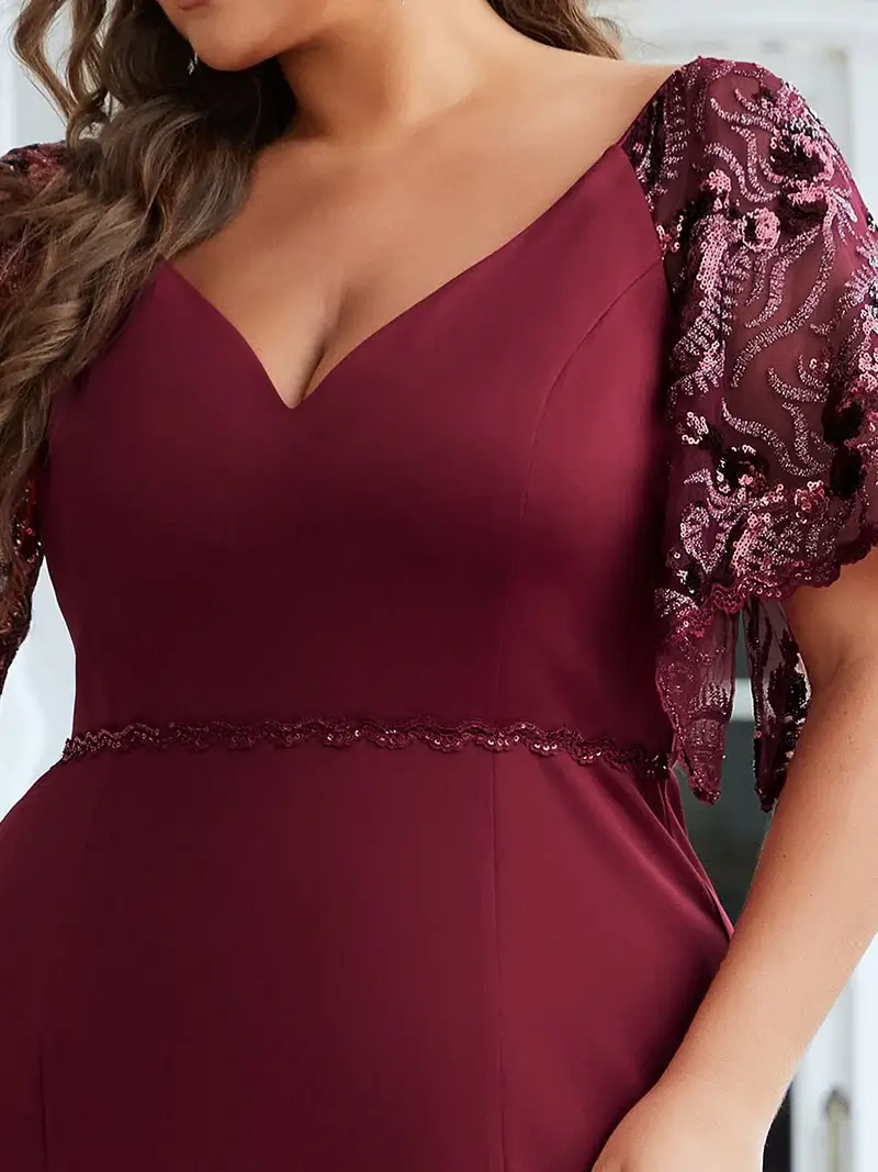 ey0550bd fitted burgundy long evening gown with embroidered sleeves eternally yours ey0550bd fitted burgundy long evening gown with embroidered sleeves eternally yours
