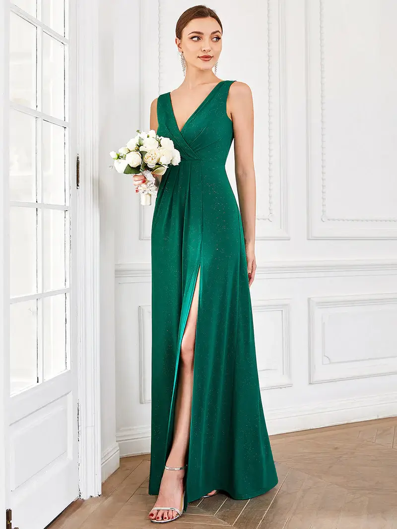 ey7505bo fitted green long evening gown with thigh high slit eternally yours ey7505bo fitted green long evening gown with thigh high slit eternally yours