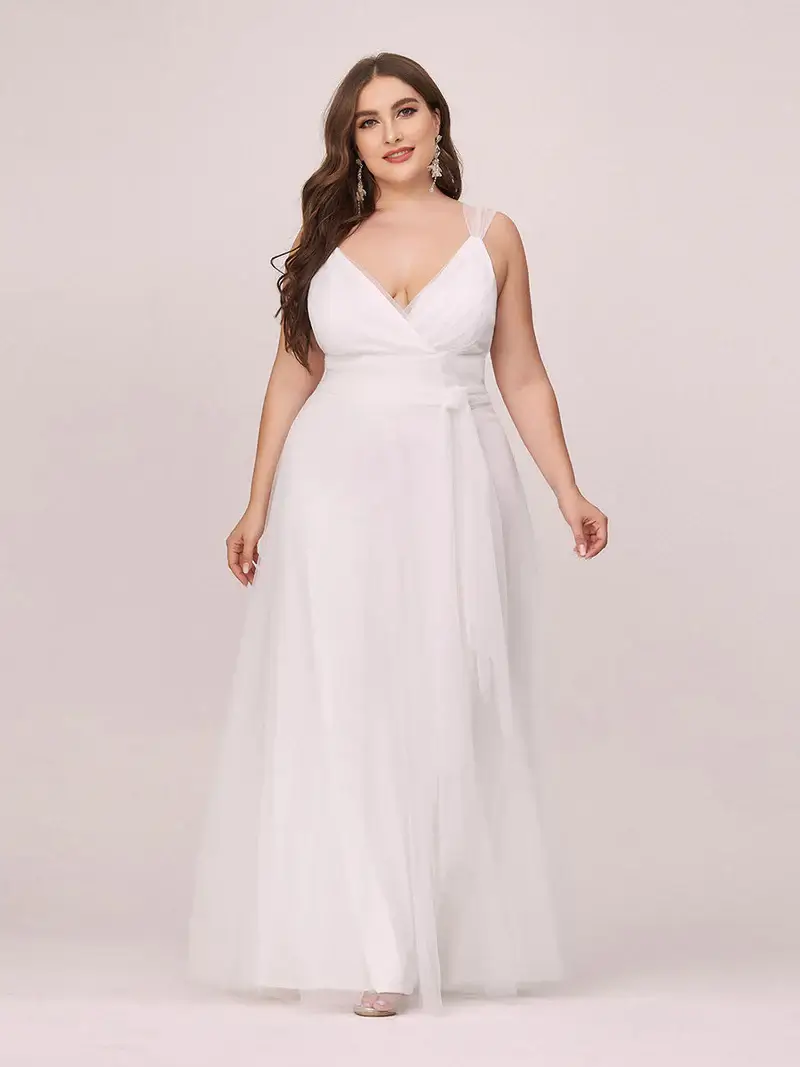 ey7306 plus size white tulle wedding gown eternally yours