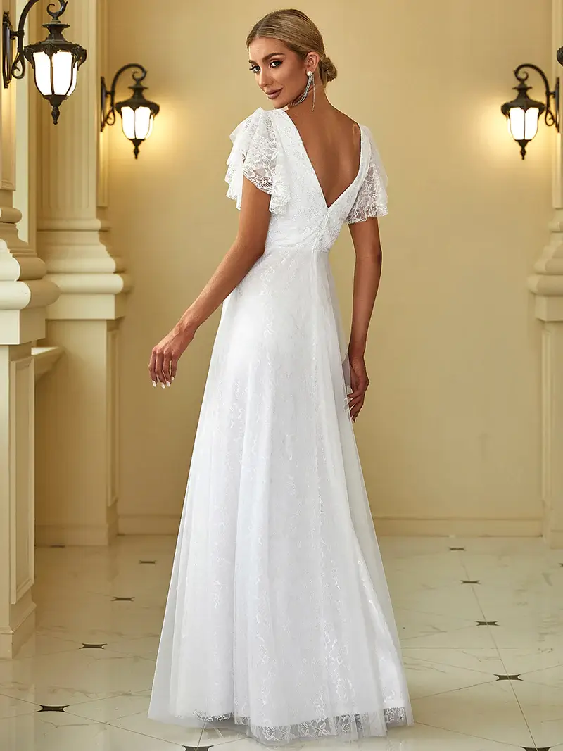 ey0857 white 1 lace and tulle a line wedding gown eternally yours ey0857 white 2 lace and tulle a line wedding gown eternally yours