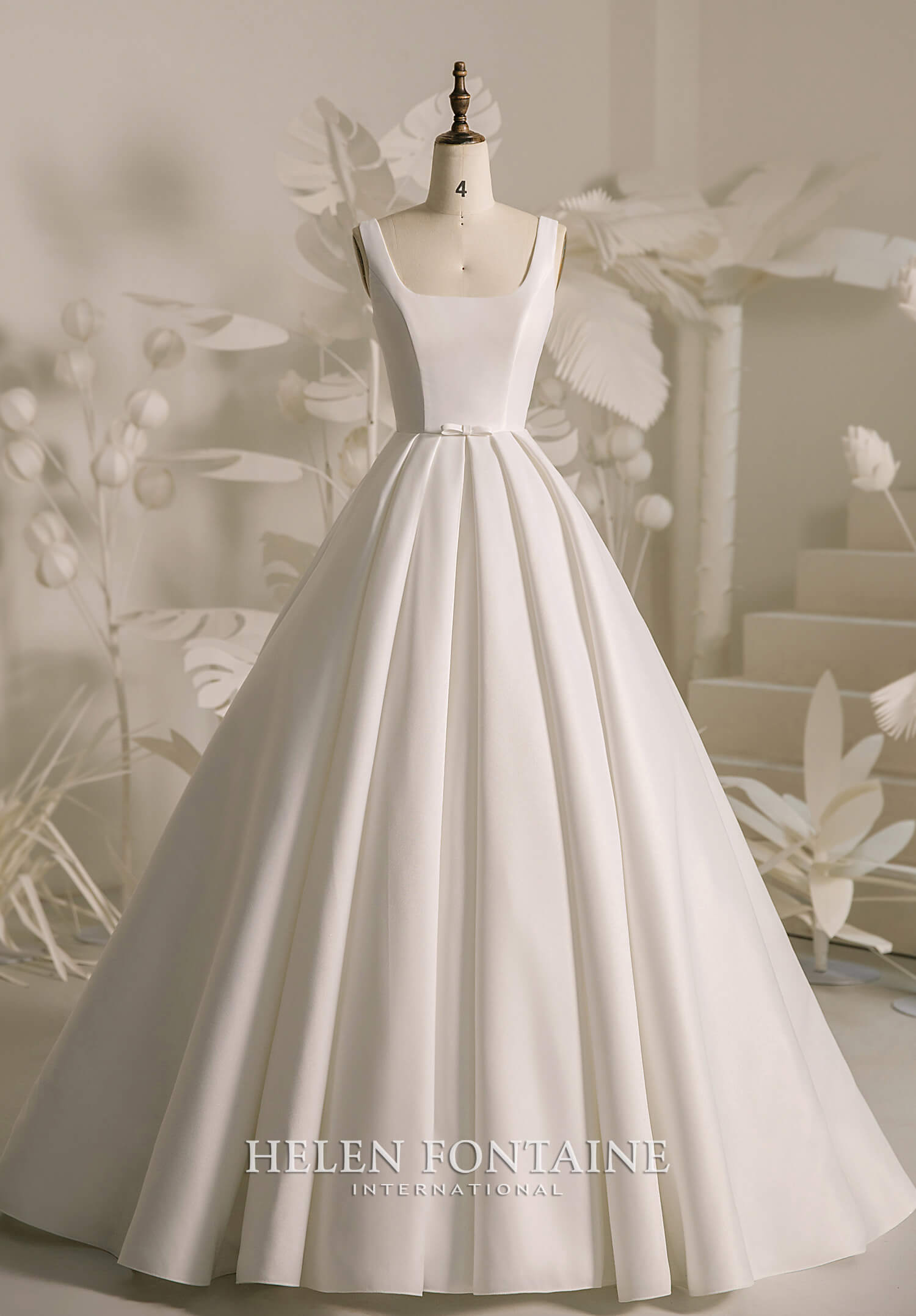 EY4256 Helen Fontain Luxury Ball Gown Wedding Gown with a square neckline eternally yours