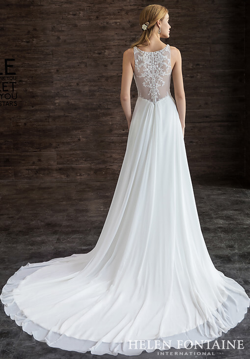 HFW2710-2 helen Fontaine grecian style wedding gown with open back eternally yours HFW2710-4 helen fontaine grecian style wedding gown with open back eternally yours