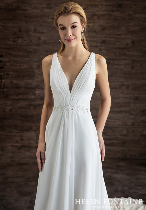 HFW2710-4 helen fontaine grecian style wedding gown with open back eternally yours HFW2710-4 helen fontaine grecian style wedding gown with open back eternally yours