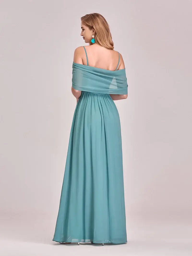 ey0599 dusty blue 1 off shoulder chiffon long evening gown eternally yours
