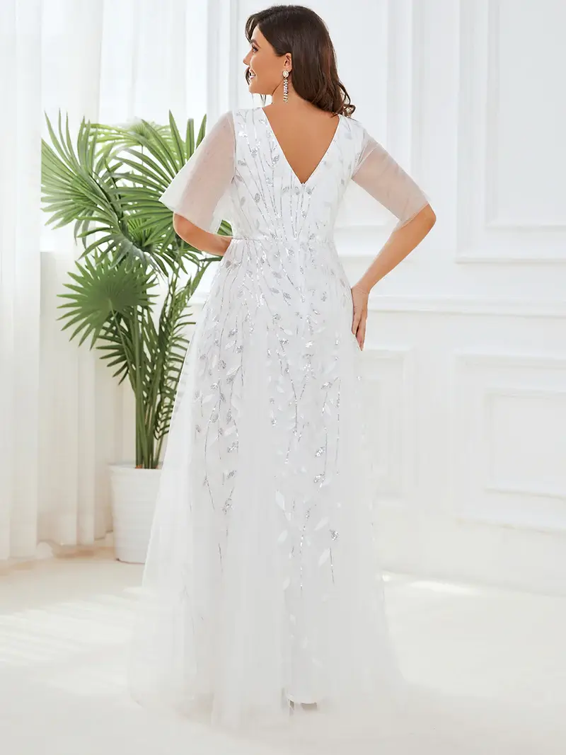 ey0736 white shimmery leaf design sequins long evening gown eternally yours ey0736 white shimmery leaf design sequins long evening gown eternally yours