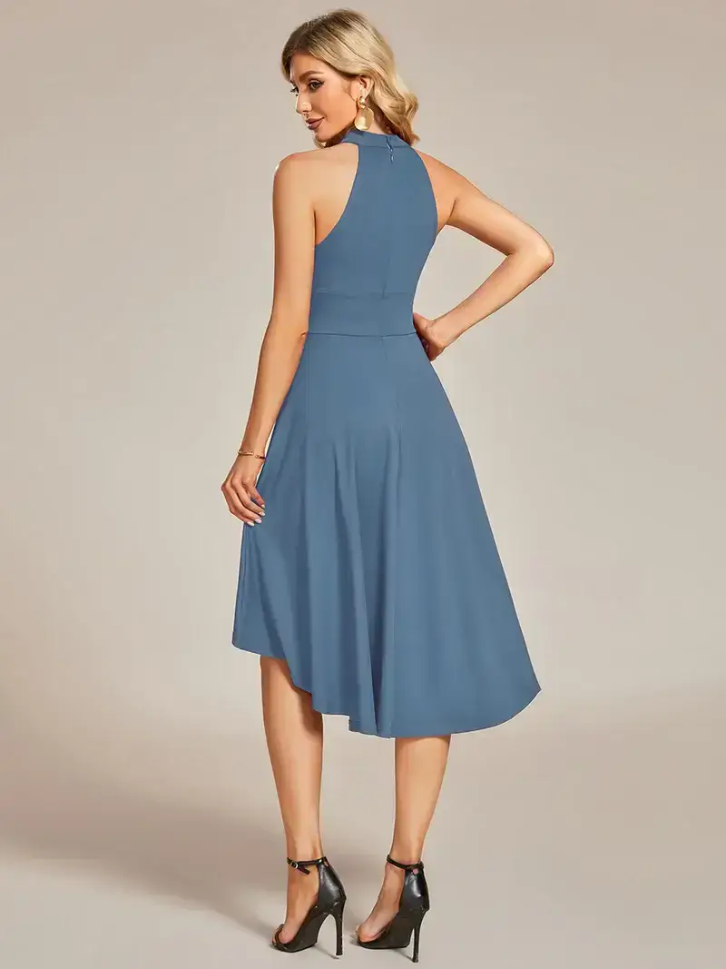 ey1782 dusty navy blue high low flowy evening gown eternally yours ey1782 dusty navy blue high low flowy evening gown eternally yours