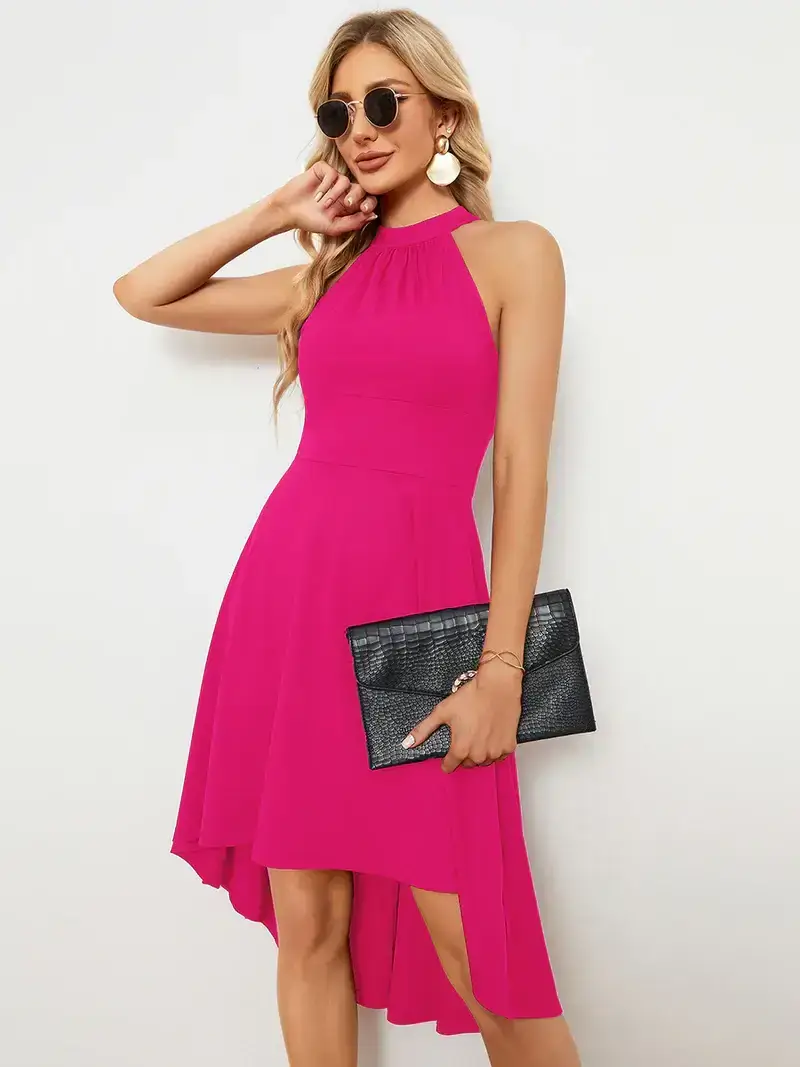 ey1782 hot pink high low flowy evening gown eternally yours ey1782 hot pink high low flowy evening gown eternally yours