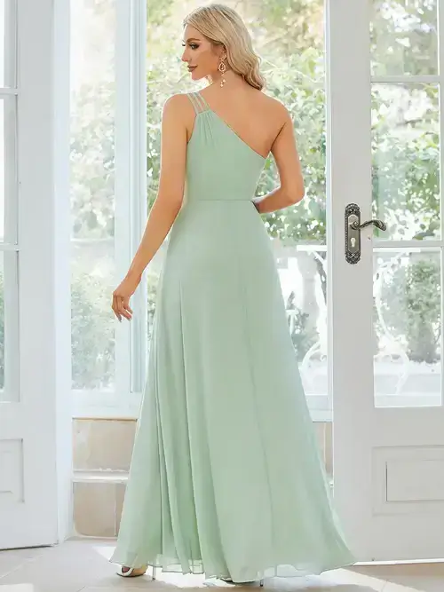 ey1732 mint green one shoulder long evening gown with diamante waist eternally yours ey1732 mint green one shoulder long evening gown with diamante waist eternally yours