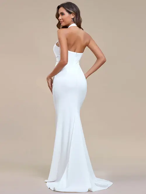 ey1906 white fitted halterneck wedding gown eternally yours ey1906 white fitted halterneck wedding gown eternally yours